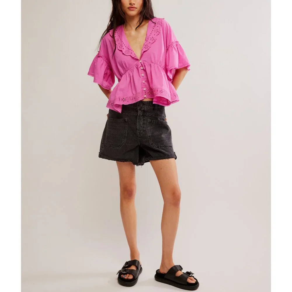 FREE PEOPLE Elle Cutwork Top / Fiji Flower - Picture 5 of 6